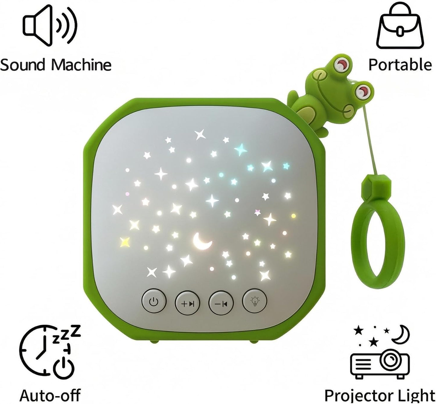 White Noise Sound Machine Baby with Star Projector | Portable Sleep Aid Lullaby Music for Baby Sleeping | Soothing Sound Machine for Nursery, Car Travel, Bedroom Crib, Kids Gifts (Puppy)