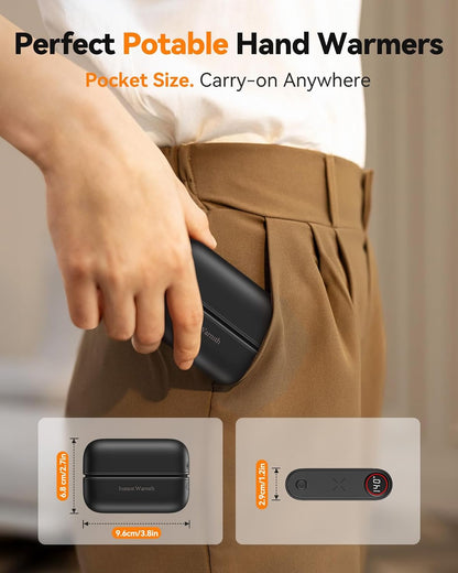 2 in 1 Hand Warmers Rechargeable, Magnetic Electric Hand Warmer 8000mAh USB-C, 3 Heat Levels up to 140°F, Quick Heating Portable Hand Warmers, Gifts