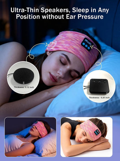 AONESY Bluetooth Headband for Sleeping, Headband Headphones for Side Sleepers & Sports, Washable & Wireless Music Headband with Secure Fit for Running, Workout, Gym, Yoga - Great Gift