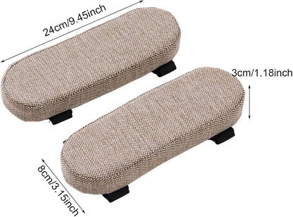 Office Chair Armrest Pad Elbow Cushion Thick Removable Cover Desk Chair Armrest Cushion Arm Padding for Recliners Sofa Home, Beige