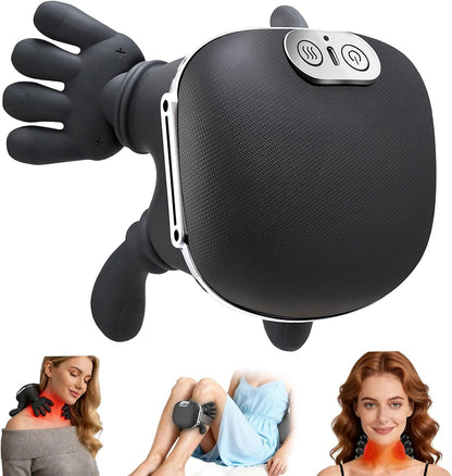 Neck Shoulder Massager with Heat, 4D Bionic Kneading Deep Tissue Relief