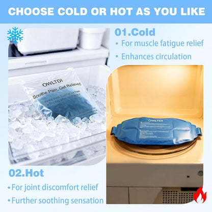 Ice Packs Soft Flexible Gel Pack for Injuries Reusable Cold Hot Therapy for Shoulder Knee Back Elbow Leg Hip Arm for Muscle Relief & Recovery 17.5'' x 9.5'' Navy Blue
