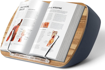ERGONOV Lap Beanbag Book Stand for Hands Free Reading Comfortable Reading Pillow Stand Minimize Neck Strain Perfect Idea for Book Lovers in Dorm Room or Anywhere Else with Bookseat(Gray) | Minimize Neck Strain Perfect Idea for Book Lovers in Dorm Room or