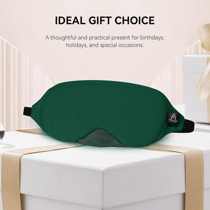 Mavogel Cotton Sleep Eye Mask, Light Blocking with Adjustable Nose Bridge | Updated Design, Soft and Comfortable Night Eye Mask for Men Women, Eye Blinder for Shift Work, Includes Travel Pouch, Grey