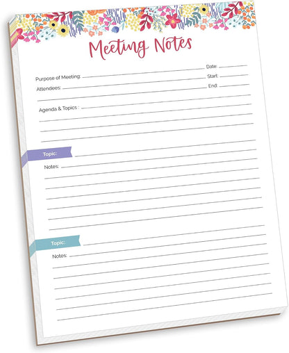 bloom daily planners Horizontal Weekly Magnetic Meal Planning Pad for Fridge with Tear-Off Grocery Shopping List - Hanging Food/Menu Organizer Notepad with Magnets - 8.5” x 11” - Lemons