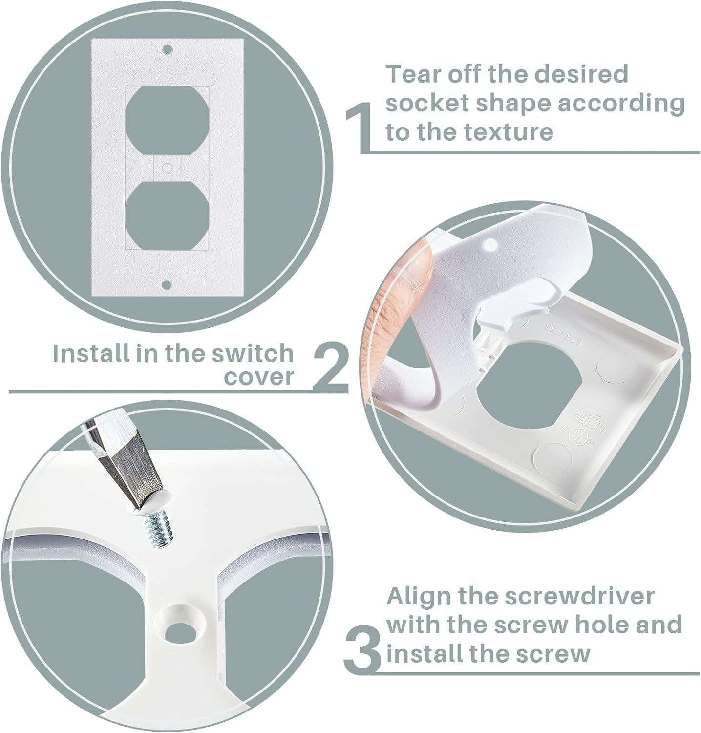 Tondiamo 40 Pcs White Wall Insulation Gasket Rectangle Wall Plate Outlet Sealers Foam Replacement Weatherproof Gasket Sealer Energy Saving for Electrical Outlet Plates Switch Covers