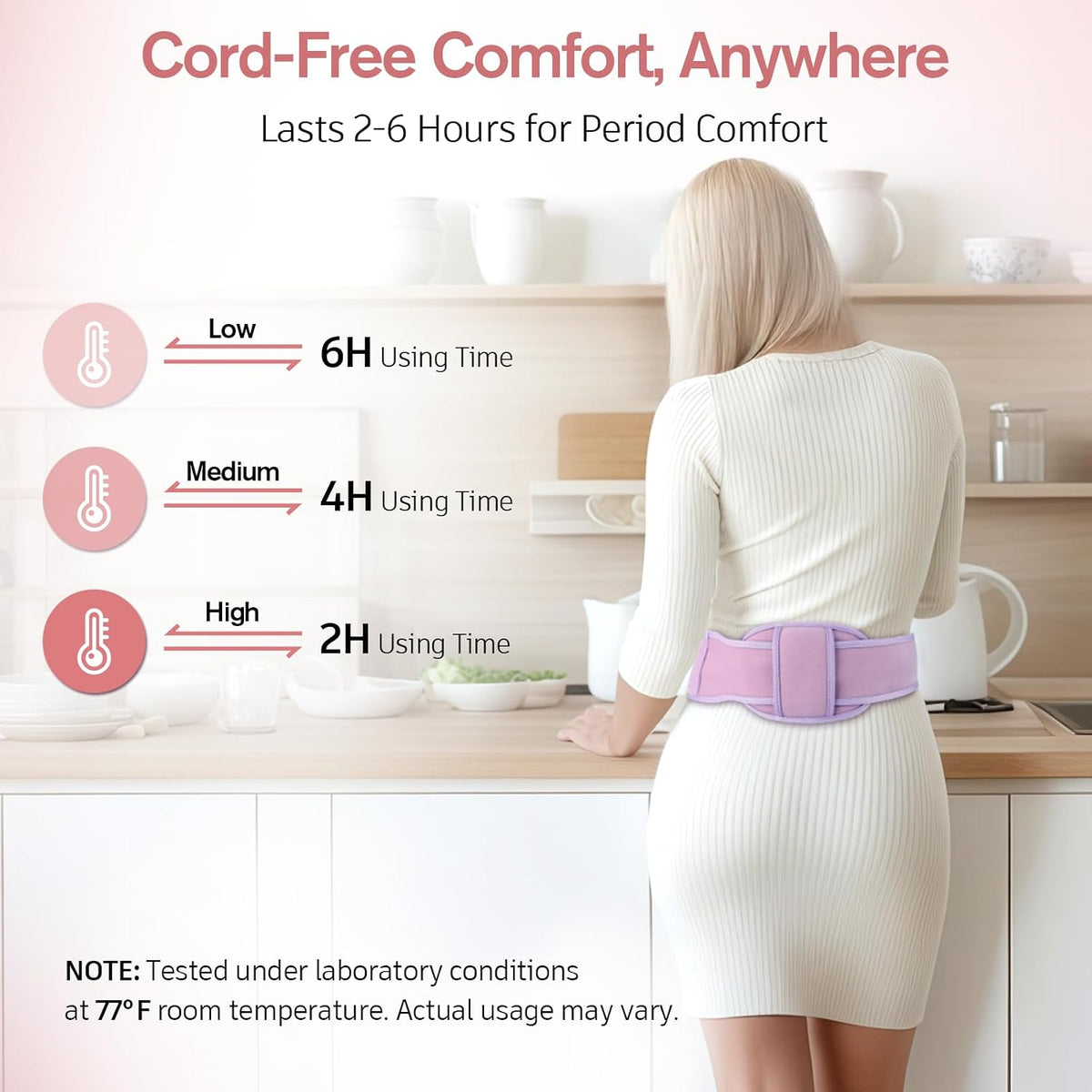 Comfytemp Portable Belly and Back Heating Pad for Period Menstrual Cordless