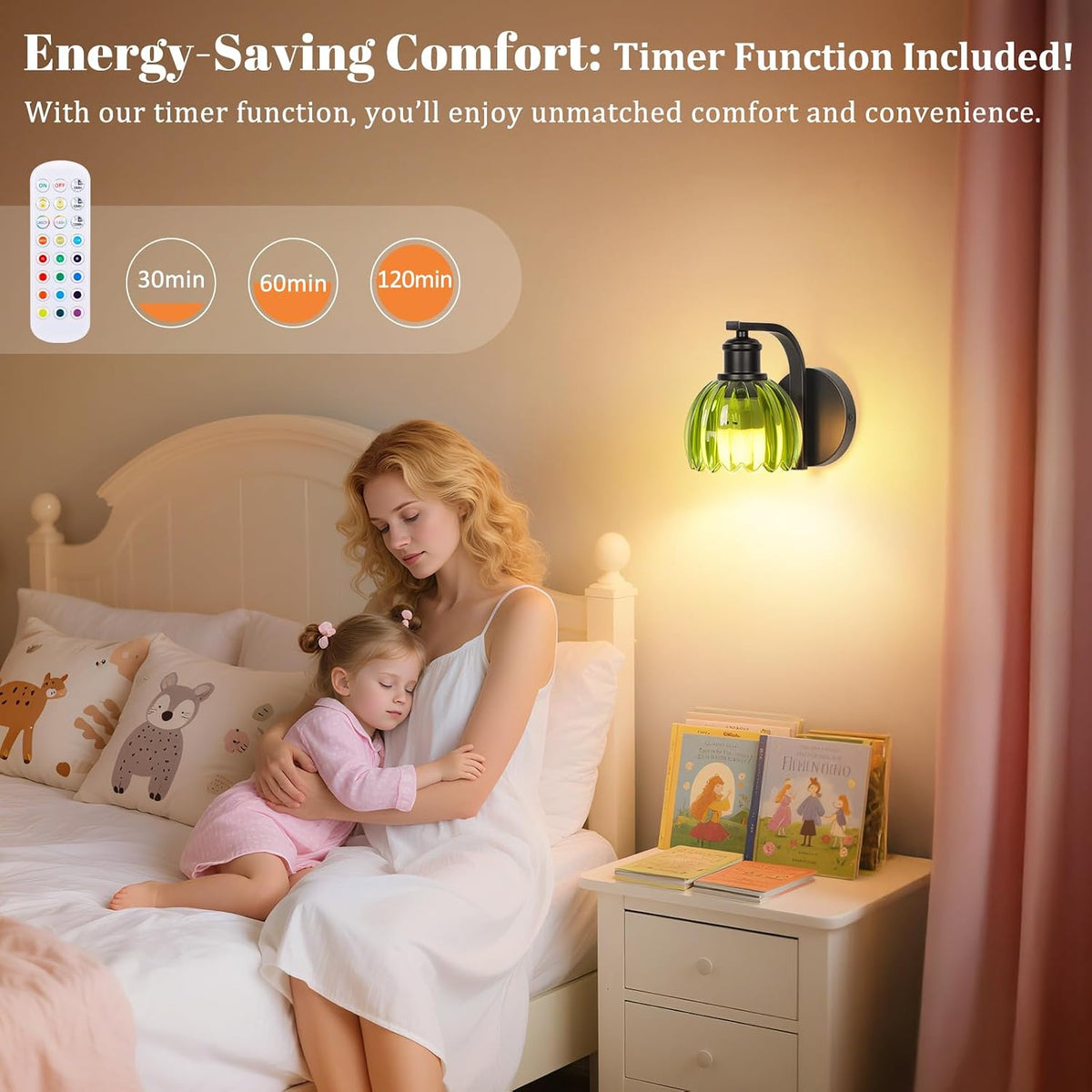 Vintage Battery Operated Wall Sconce, Wireless Wall Lights with Bulbs