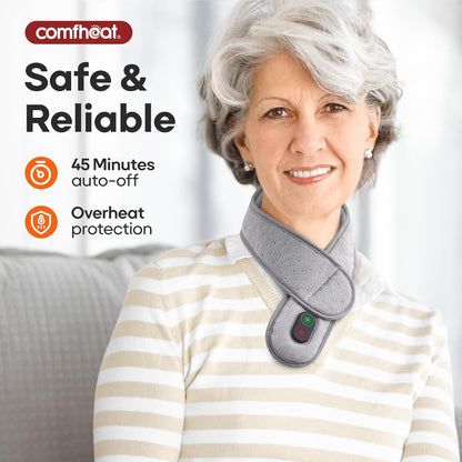 Cordless Neck Heating Pad with Vibration Massager FSA Eligible HSA
