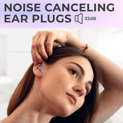 Peace&Quiet PQ Wax Ear Plugs for Sleeping, Swimming - 15 Soft Noise Cancelling Silicone Gel Wax Earplugs for Sleep and Swimmers, Ear Protection with Sound Blocking Level of 32 Db, (15-Pillows)
