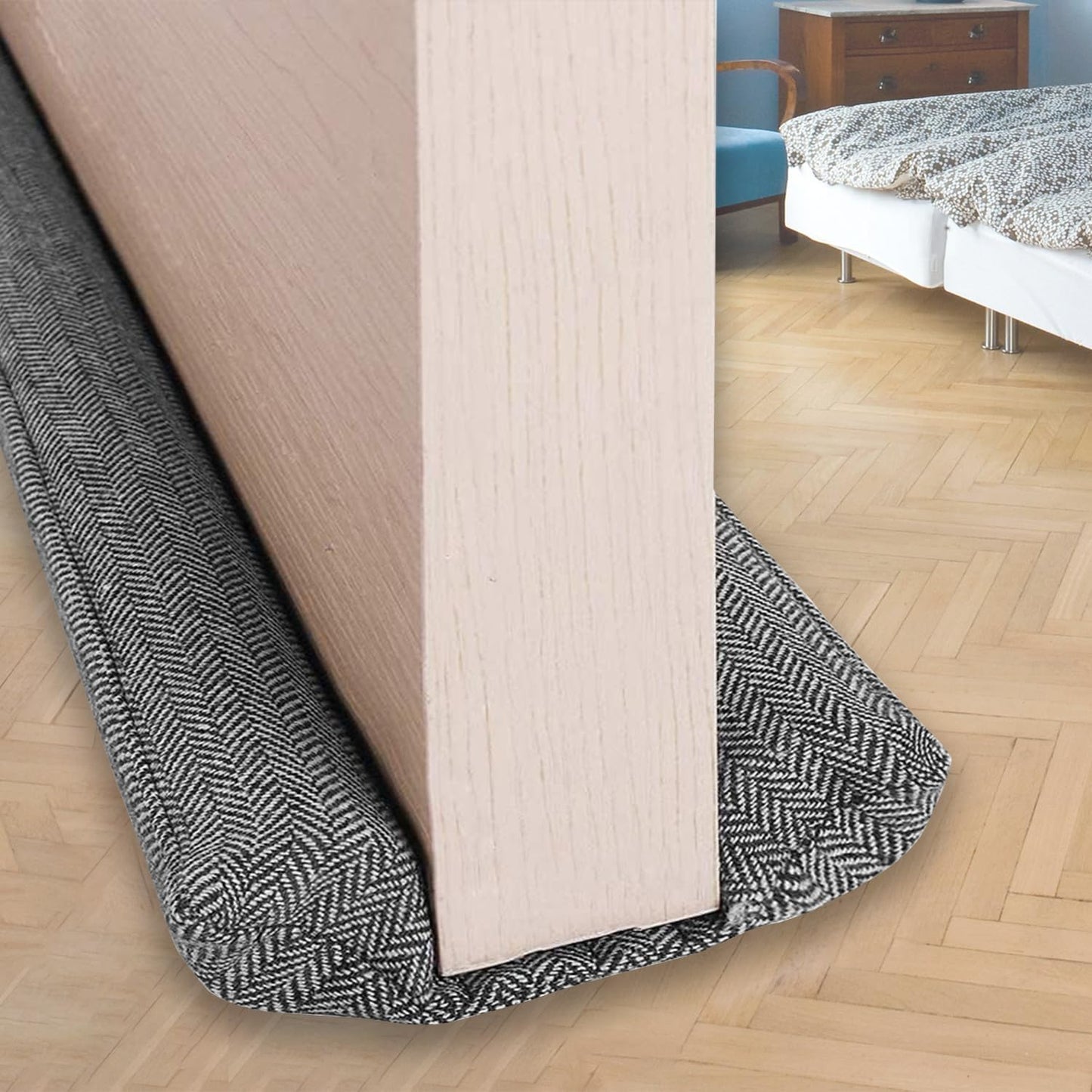36 Inch Under Door Stopper, Door Noise Blocker | Double Sided Door Stopper, Machine-Washable