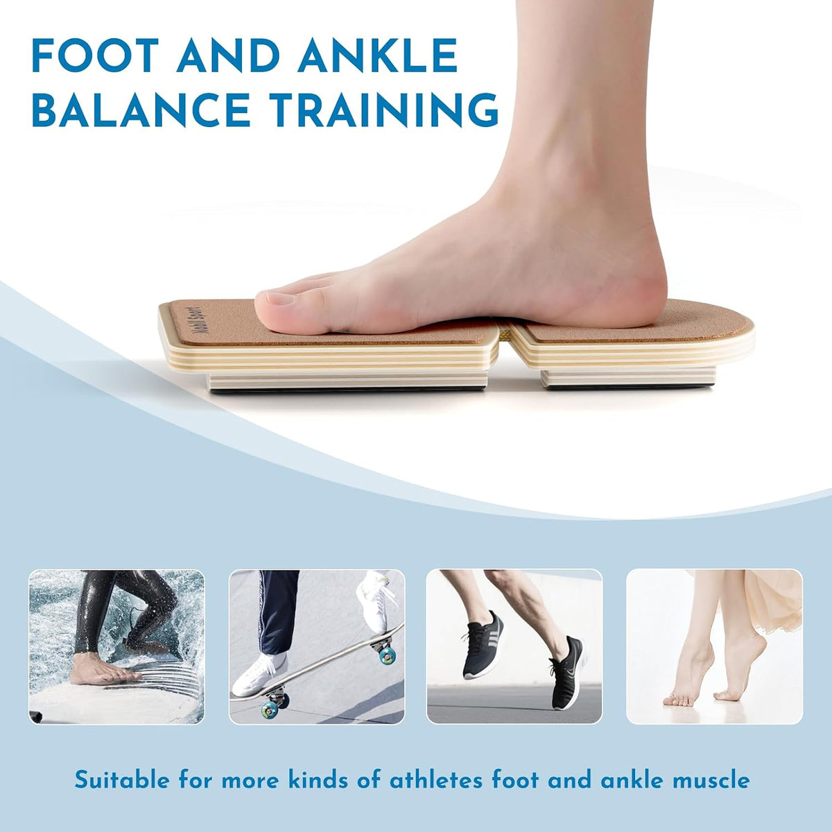 Cork Ankle Balance Board & Foot Strengthener