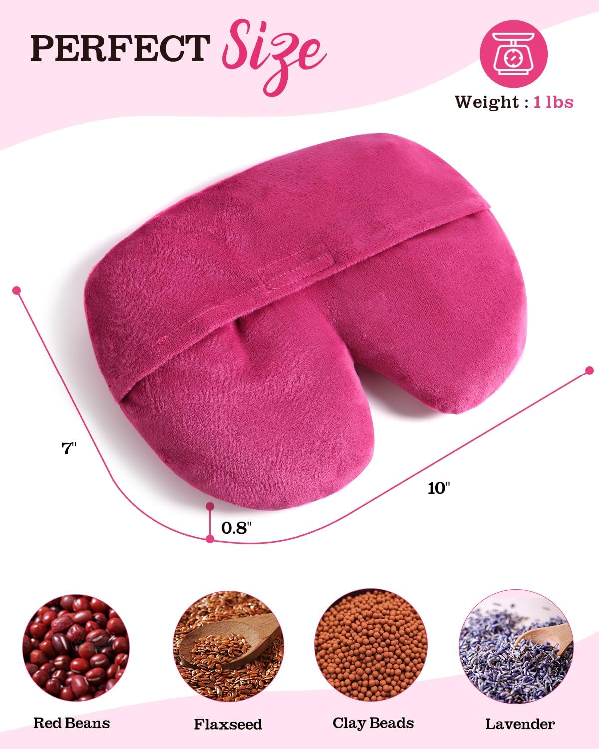 Heating Pad for Neck and Back, Extra Long Microwavable Weighted Moist Heat Pack, Reusable Neck and Back Wrap for Sore Muscles & Stress Relief