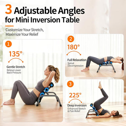 Mini Inversion Table with Rollers, Back Extension Machine