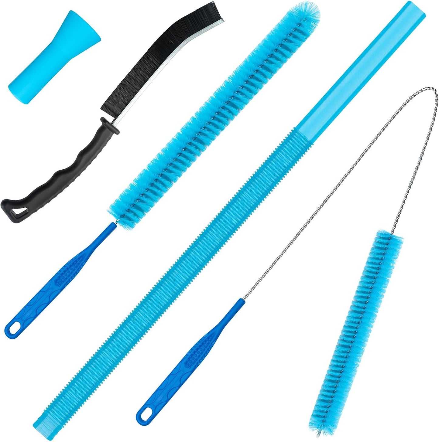 Dryer Vent Cleaner Kit - Compatible Universal Vacuum Attachment Hose with Most Vacuum Cleaner, Dryer Lint Cleaner Kit and Cleaning Brush Tools for Efficient Dryer Vent Hose Maintenance (Blue)