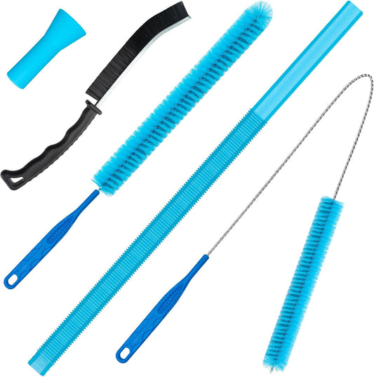 Dryer Vent Cleaner Kit - Compatible Universal Vacuum Attachment Hose with Most Vacuum Cleaner, Dryer Lint Cleaner Kit and Cleaning Brush Tools for Efficient Dryer Vent Hose Maintenance (Blue)