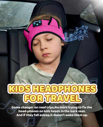 KIDSBAND Kids Bluetooth Headphones, Sleep Headband [Wireless & Wired Playback 2in1] Foldable Headphones for School/Travel/Tablet/Sleep