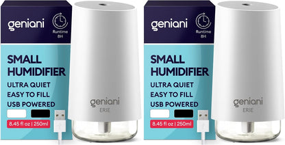GENIANI Cool Mist Air Humidifiers for Bedroom, Plants, and Large Rooms - Quiet Humidifiers for Baby Room with Auto Shut Off & Night Light (3.9L, White)