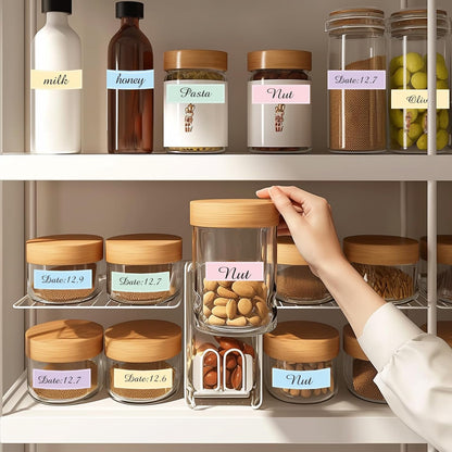 Removable Freezer Labels Stickers, 1 x 3 Inch Blank Removable Freezer Labels Food Storage Stickers, Date Label Waterproof Oil Resistant Easy Clean No Residue- 250 Sheets