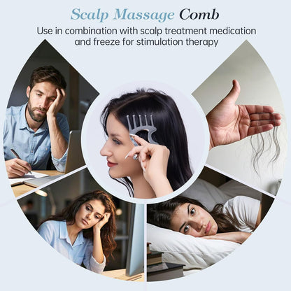 Stainless Steel Gua Sha Tool; Portable Scalp Massage Tool