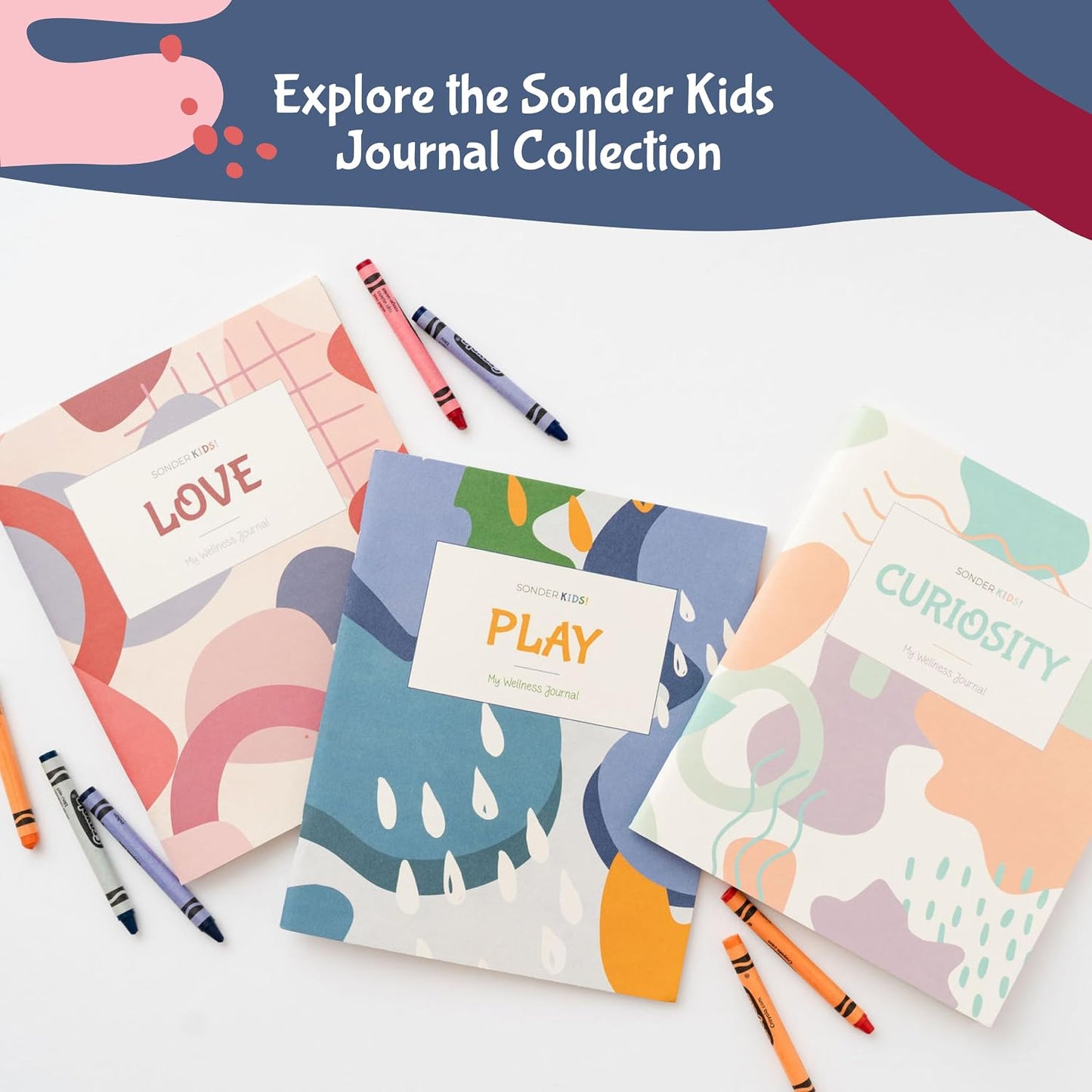 Sonder Kids Wellness Gratitude Journal - Kids Journal for Girls and Boys, Hands-On Activities like Crosswords, Coloring and Nature Prompts, Undated, Ages 6-12, 56 pages