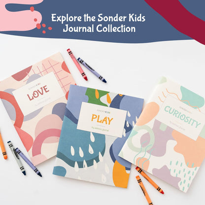 Sonder Kids Wellness Gratitude Journal - Kids Journal for Girls and Boys, Hands-On Activities like Crosswords, Coloring and Nature Prompts, Undated, Ages 6-12, 56 pages