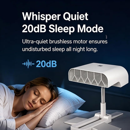 Bed Cooling Fan Under Sheets, Rechargeable Cordless Bed Fan Under Sheets, Quiet Bed Cooling System with Remote & 5 Speeds, Djustable Height Mattress Cooling Fans Under Blanket for Hot Sleepers (A)