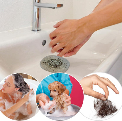 Bovinde Hair Drain Catcher,Square Cover for Shower 2 Pack (Black) | Drainer Cover Silicone Hair Stopper with Suction Cups,Protector Accessories,Easy to Install Suit for Bathroom,Bathtub,Sink