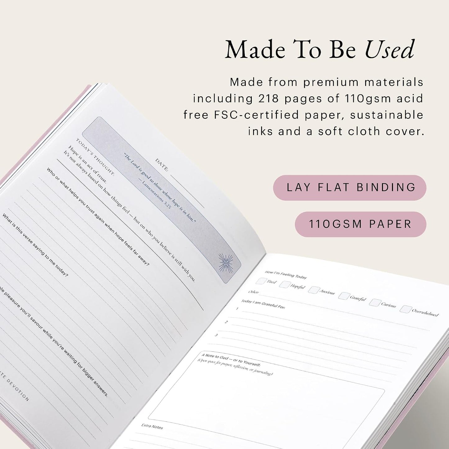 5-Minute Devotional Journal for Women: Daily Christian Scripture Reflections, Guided Prompts & Prayer | Build Faith in Just 5 Minutes a Day | 218 Pages, 110gsm Paper (Cream)