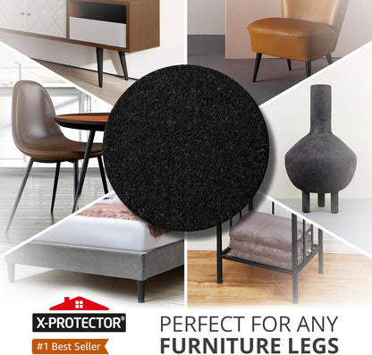 X-Protector Felt Furniture Pads - 20 PCS 6 x 1/2" - Premium Felt Strips | with Adhesive Backing - Rectangular Furniture Pads for Hardwood Floors - Cut Furniture Felt Pads to Size You Need! (Beige)