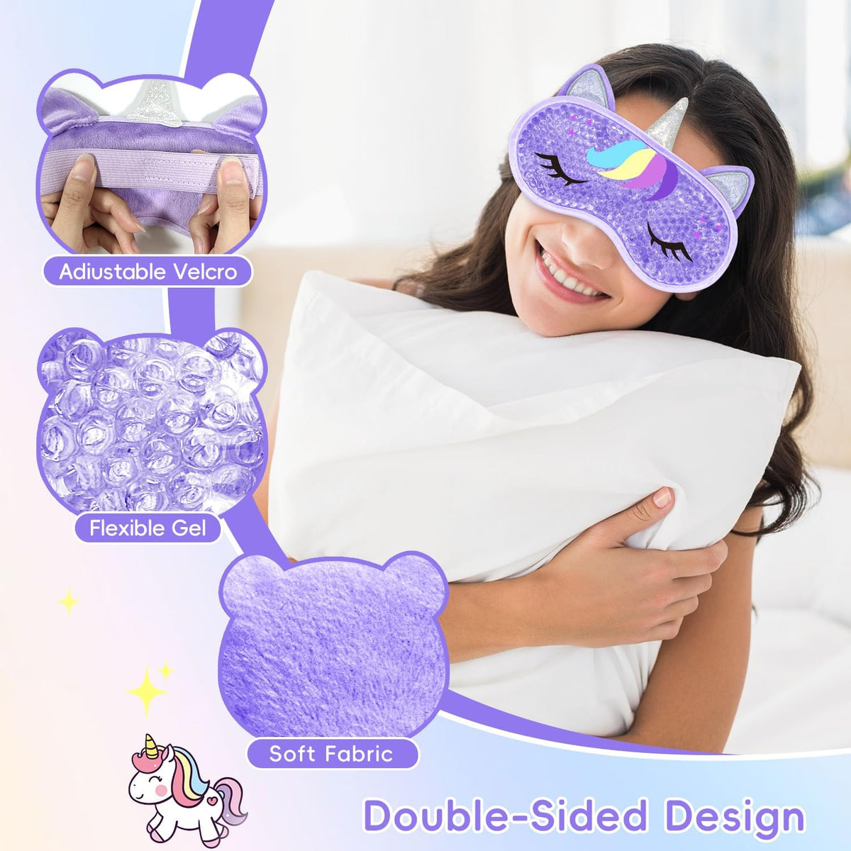my novel things Cooling Eye Mask and Plush Sleep Mask for Woman 2PCS