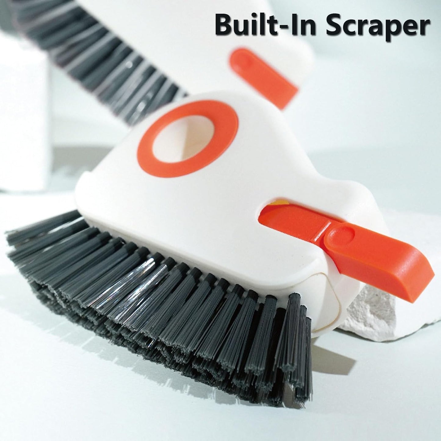 Groove Cleaning Brush 2 in 1 Grout Cleaner Tool Grip Brush Hard Bristle Crevice Cleaning Brush for Sliding Door Track, Window Sill, Window Seal