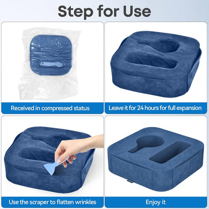 Couch Cup Holder Pillow, Sofa and Bed Caddy for iPad, Kindle, Switch, Game Controller, Remotes, Phones, Small-Sized Cup & Drink Holder for Couch, Bed, Desk, Car, Beach, Bathroom Cup Holder