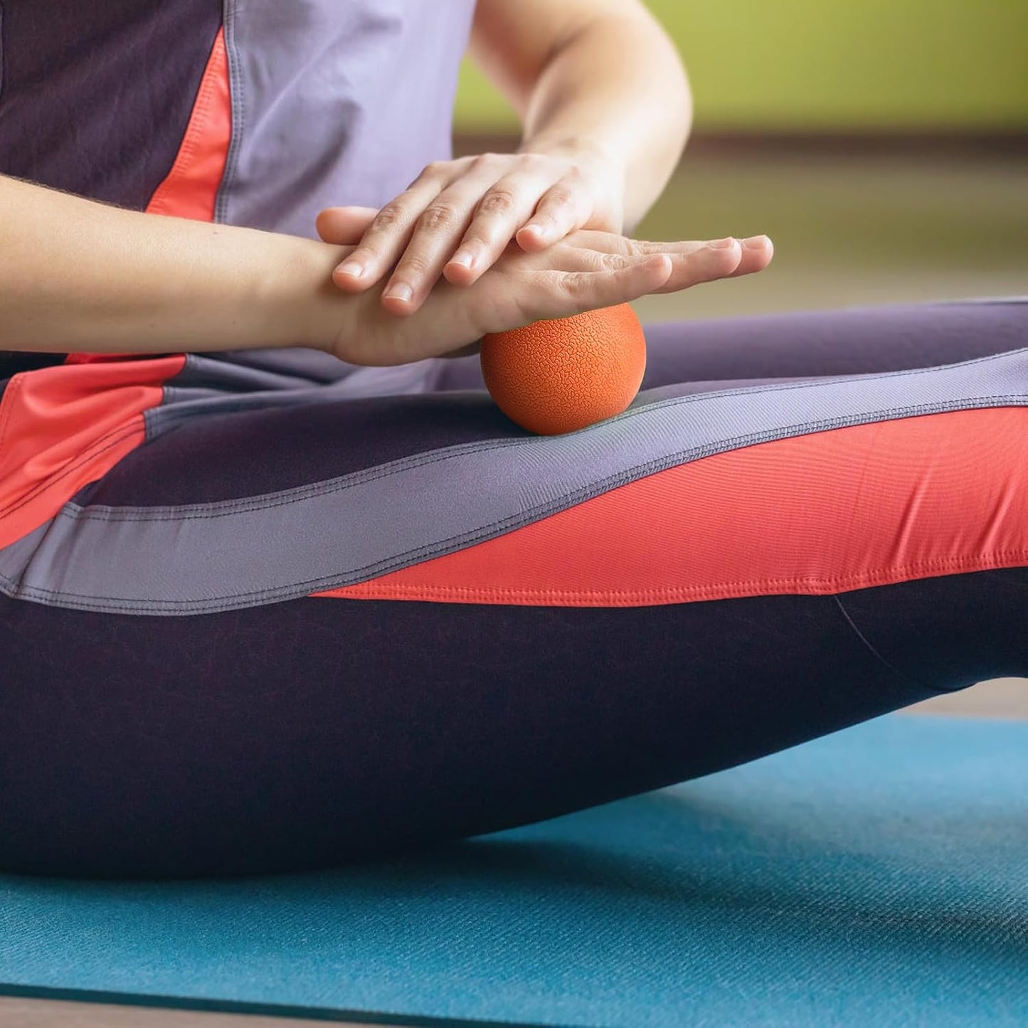 2-Pack Firm Lacrosse Massage Balls (Orange&Black) | For Deep Tissue, Trigger Point & Myofascial Release Therapy, Relieve Muscle Knots