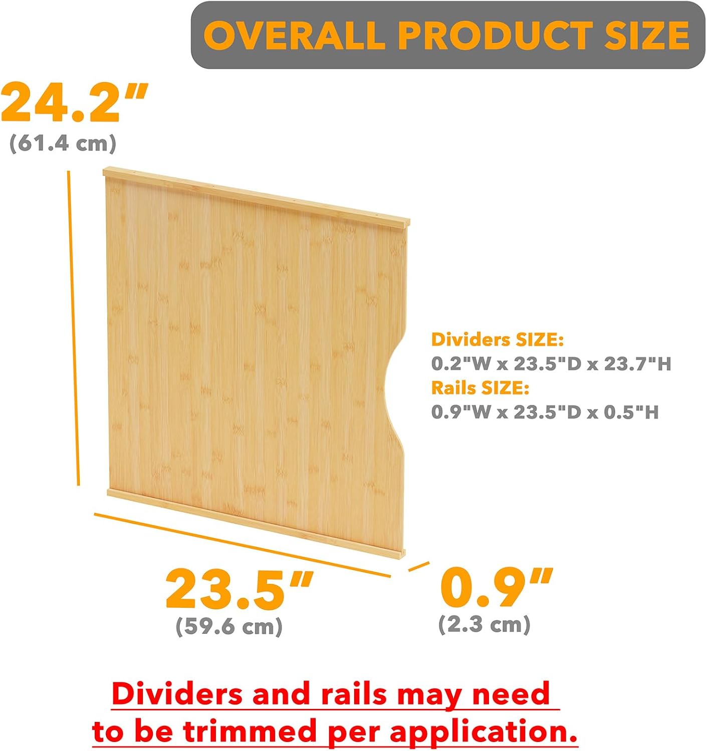 SpaceAid 6 Pack Tray Dividers for Cabinets, Pressboard Kitchen Cookie Baking Sheet Organizer for Cabinet, Vertical Pan and Trays Organizers for Pantry Storage