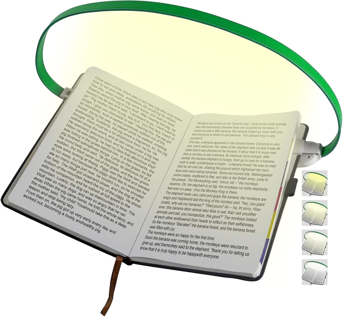 ROOKIELEDS Full-Page Reading Light, 70-Hour Rechargeable Clip-on Book Light