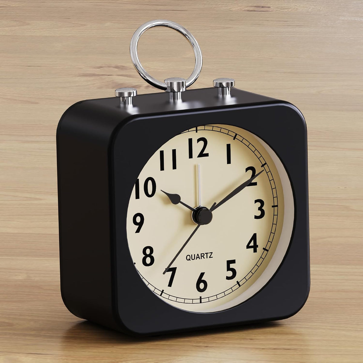 AYRELY® Small Metal Alarm Clock, Desk and Table Clock for Travel