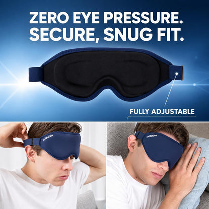 IceShades Cooling Gel Eye Mask for Migraine & Hangover Relief, Blue