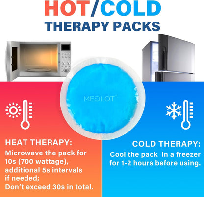 LotFancy Ice Pack for Injuries Reusable, 8 Small Gel Heating Cooling Pads with Cloth Backing, Hot Cold Therapy for Eyes After Surgery, Face, Breastfeeding, Wisdom Teeth, Jaw, Headache, Sinus Relief