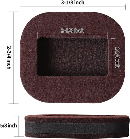 12 PCS Felt Furniture Coasters Caster Cups for Hardwood Floors, Felt Bottom Furniture Pads, Bed Office Chair Fridge Furniture Wheel Stopper to Prevent Sliding and Scratches (Black, L: 2.6" * W:1.8")
