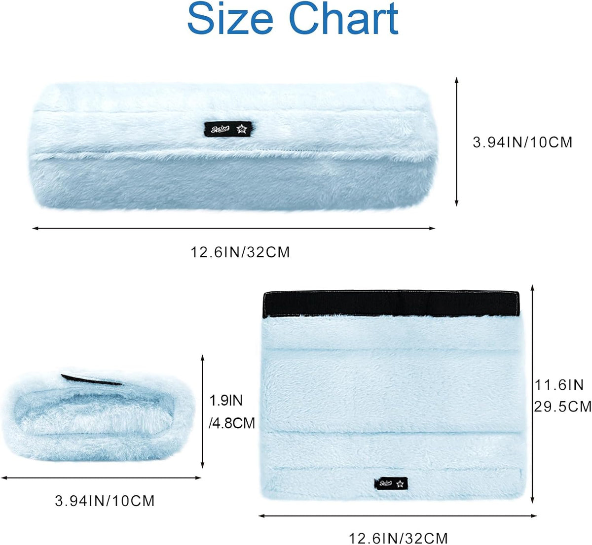 SPRING SEAON Wheelchair Armrest Pads Covers Fuzzy Desk Chair Arm Pads Soft
