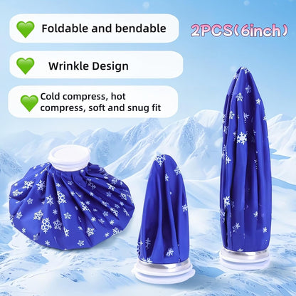 Hot and Cold Reusable Ice Bag for Sport Injuries Ice Pack for Injuries, Hot & Cold Therapy, Teeth Pain Cold Pack, Headaches Cold Ice Bag Hot Cold Therapy for Head Shoulder Back Knee 2PCS