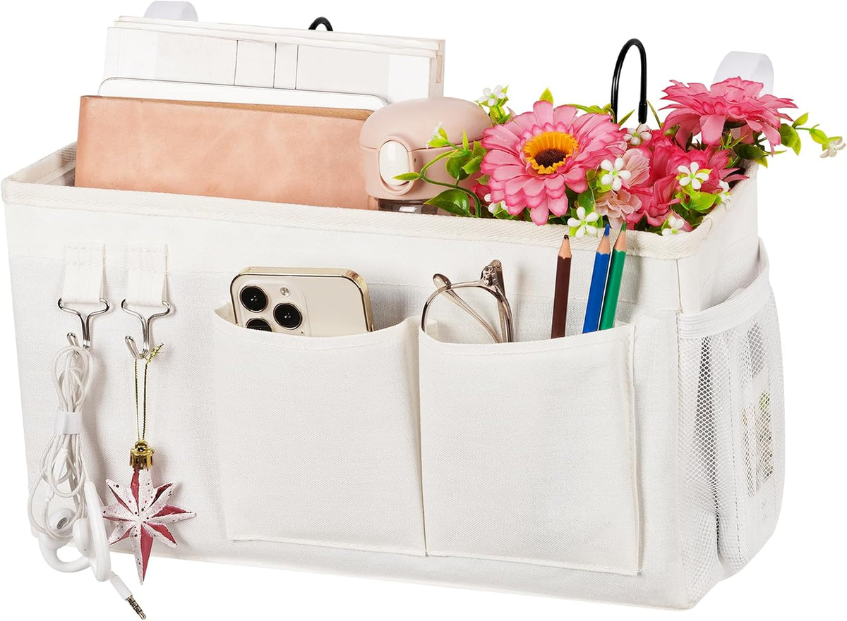 Lilithye Bedside Caddy, Bedside Storage Bag Hanging Organizer for Bunk Bed