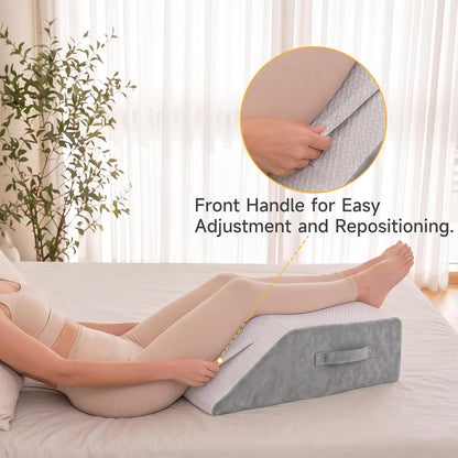 Wedge Pillow for Legs Elevation, 23.2x16.5x7.5in, White