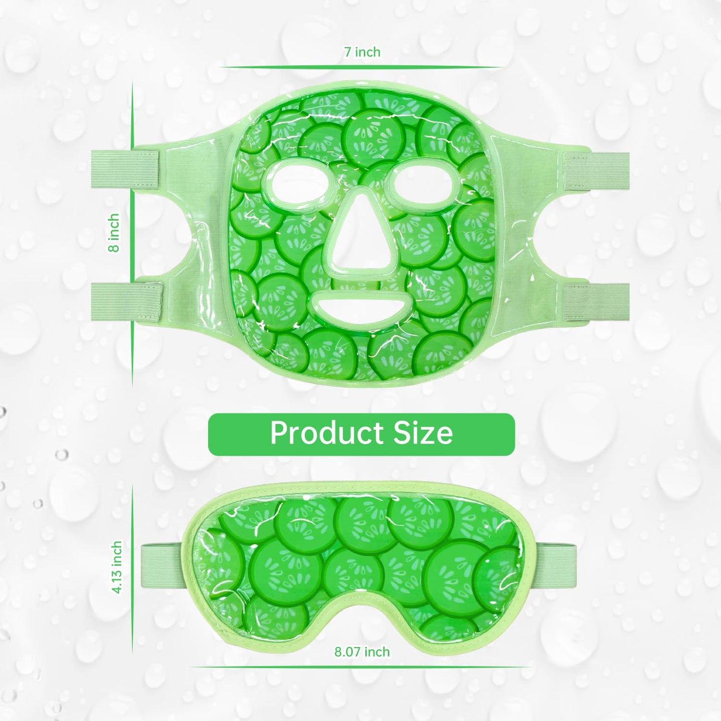 ZNÖCUETÖD Cold Face Eye Mask Ice Pack Reduce Facial Puff, Dark Circles, Hot Cold Compress Pack, Face SPA Gift for Woman Sleeping, Pressure, Headaches, Skin Care, Post Laser Cosmetic Care, Reversible