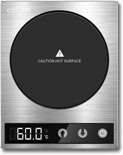 Cosori Coffee Mug Warmer for Desk, Office, 1°F Precise Temperature Control | Digital Cup Heater, Touch Tech & LCD Digital Display (77-194℉), 304 Stainless Steel