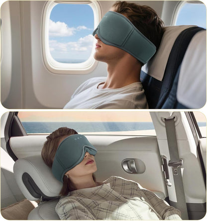 Sleep Mask with Bluetooth 5.4 Headphones, Removable 3D Eye Cups, Timing Sleeping Headphones for Side Sleepers, Wireless Music Eye Mask Speakers for Men, Women, Tech Gifts, Pink
