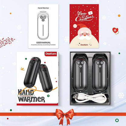 Rechargeable Hand Warmers 2 Pack, 6000mAh Electric Hand Warmer Rechargeable, 2 in 1 Portable Hand Warmers with AI Smart Chips, Outdoor, Hunting, Camping for Family for Christmas