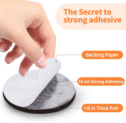 Felt Furniture Pads 300 Pieces, Furniture Pads for Hardwood Floors Black | Self-adhesive felt pads prevent scratches and noise, ideal for chair legs, suitable for hardwood floors and indoor furniture