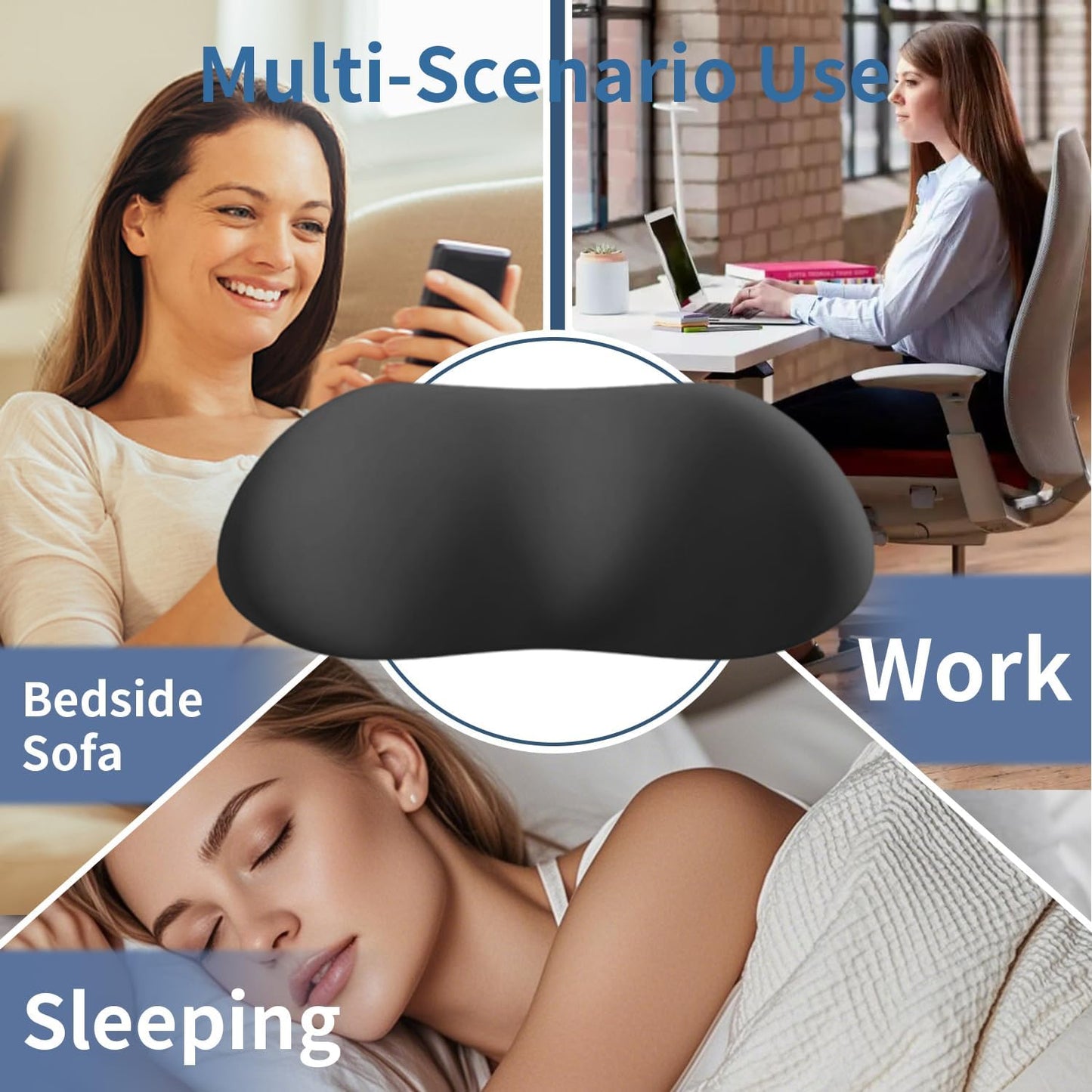 GDLKPS Sleep Lumbar Support Pillow is Used to Relieve Low Back Pain.Memory Foam Back Wedge Bolster Pillow for Side Sleepers for Car, Bed, Chair, Sofa Lower Back Pillow for Sleeping (Pink) (Pink)